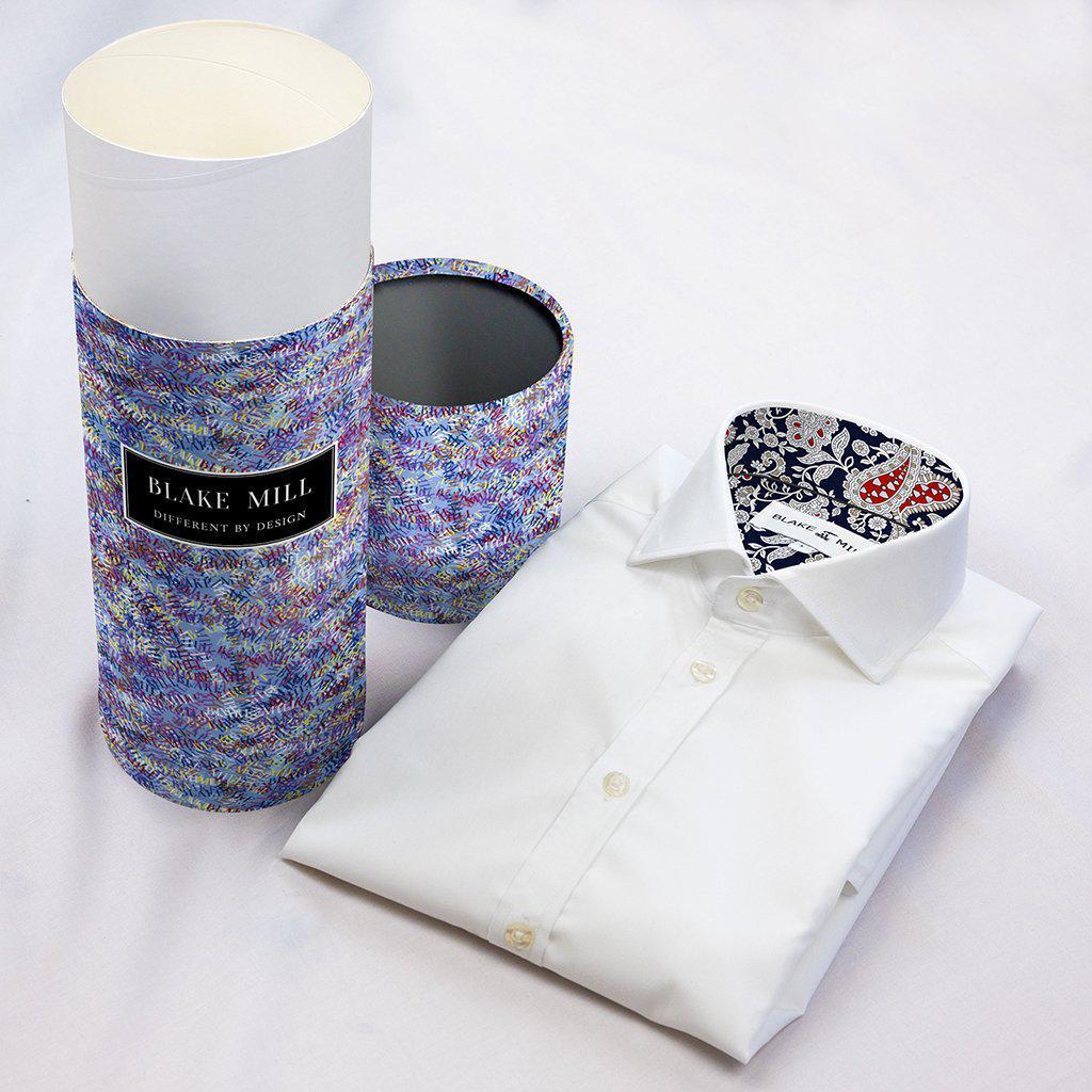 White With Radioactive Paisley Accents Shirt - Blake Mill