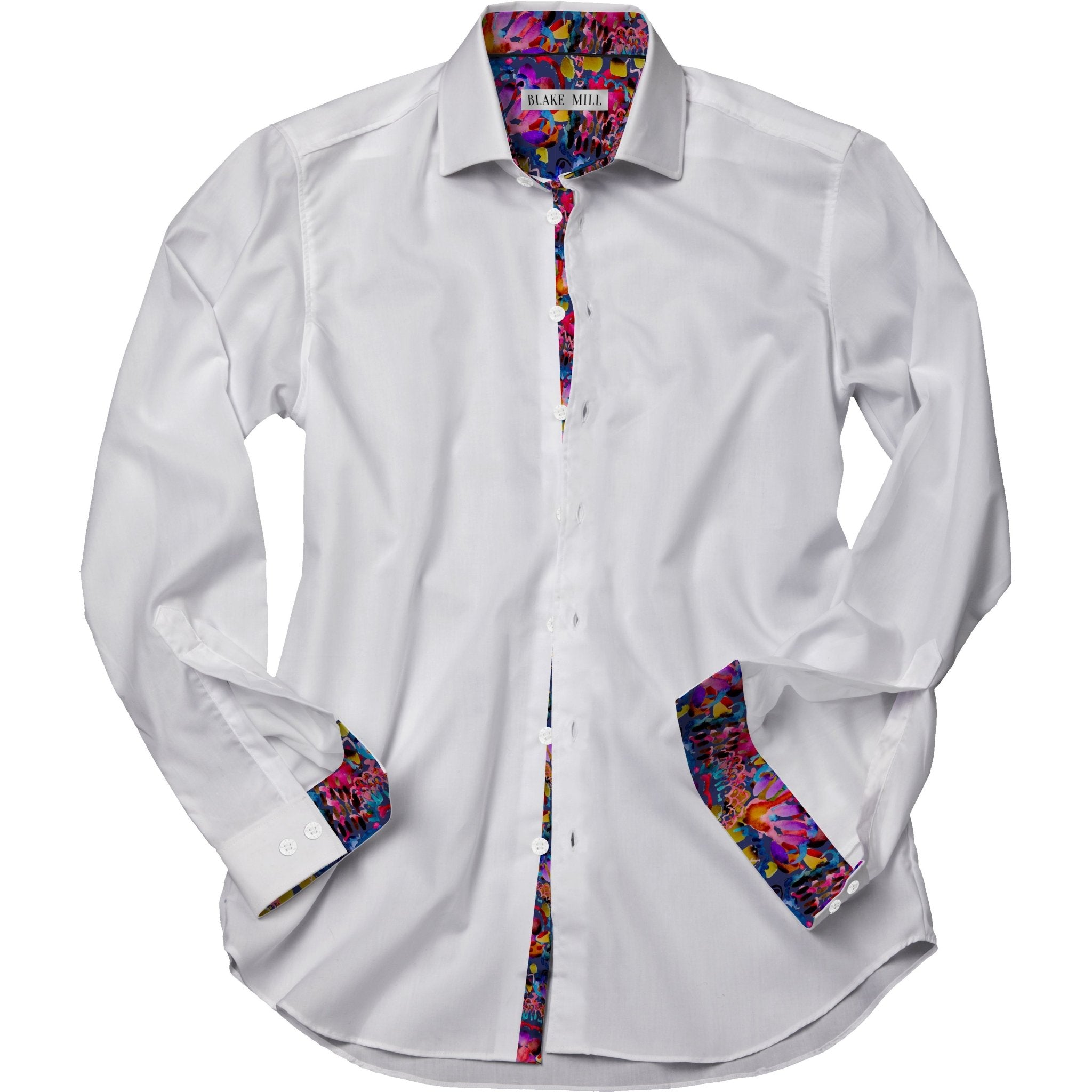 White With Reef Pulse Accents Shirt - Blake Mill