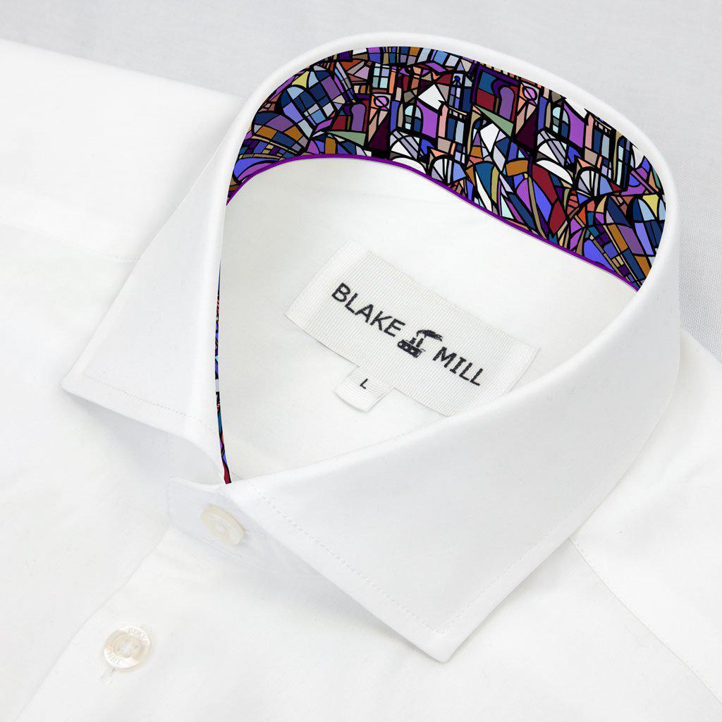 White with Stained Glass Accents Shirt - Blake Mill