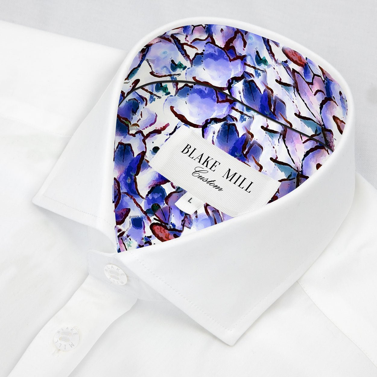 White with Summer In Provence Accents Shirt - Blake Mill