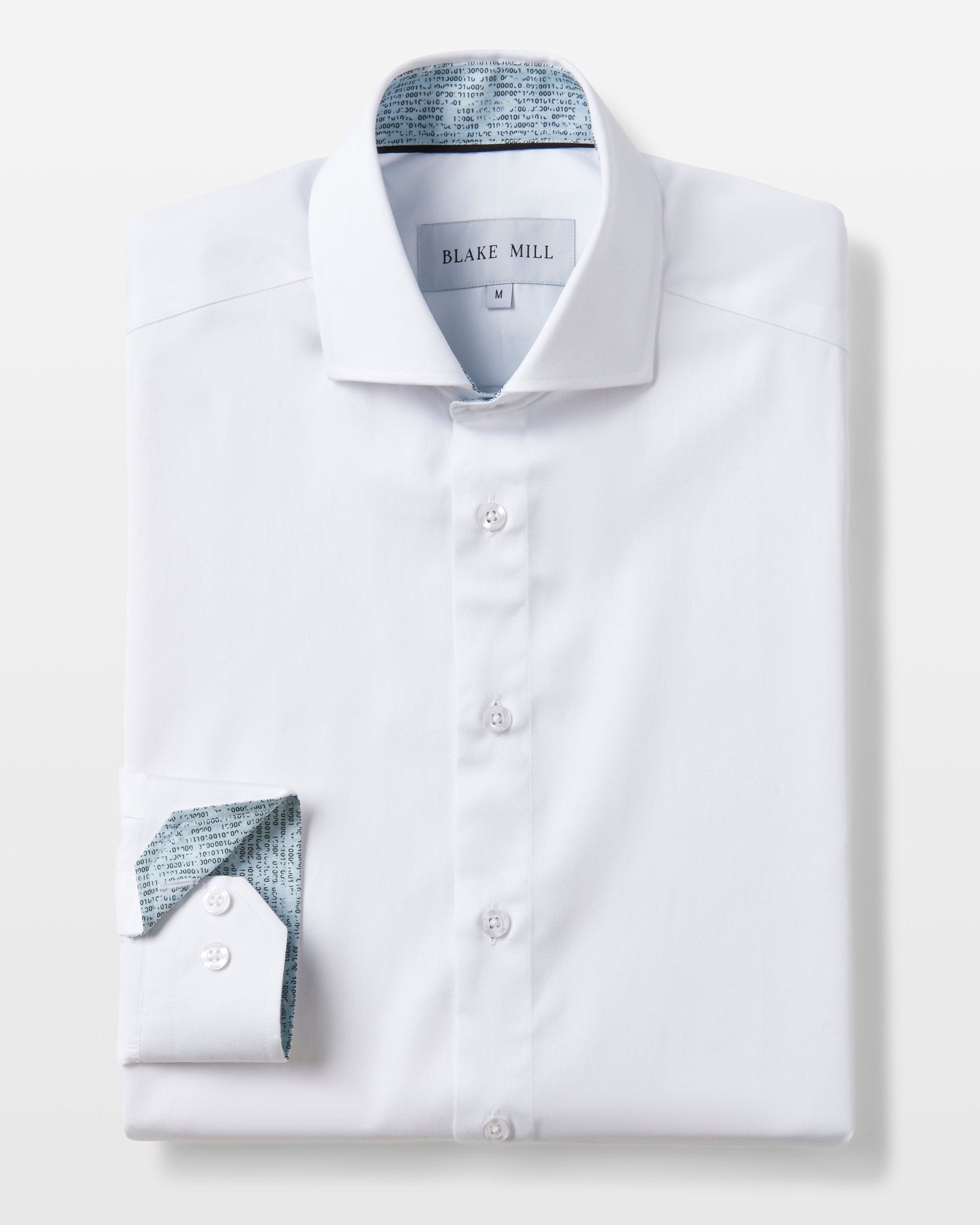 White with Teal Burn Baby Burn Accents Shirt - Blake Mill