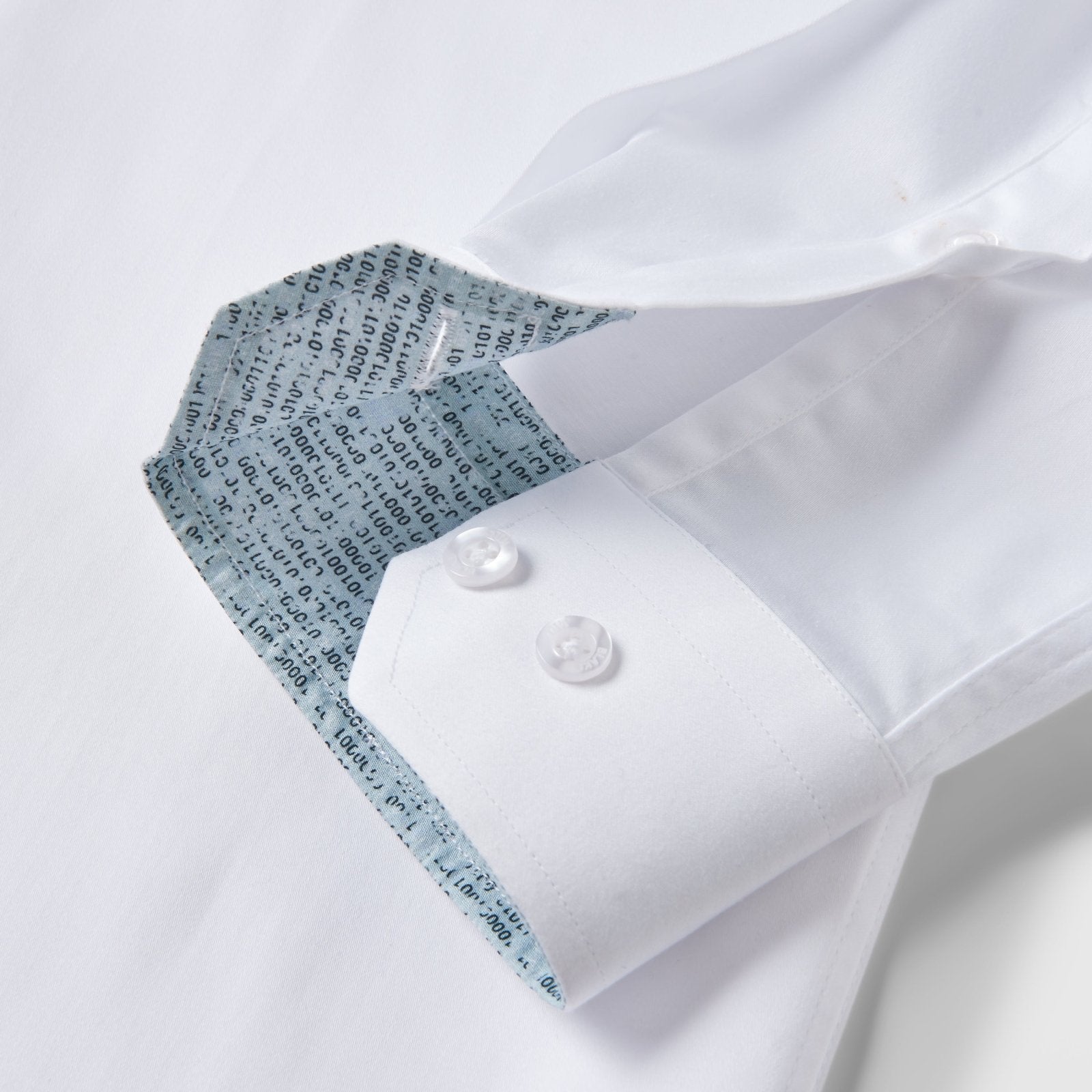 White with Teal Burn Baby Burn Accents Shirt - Blake Mill