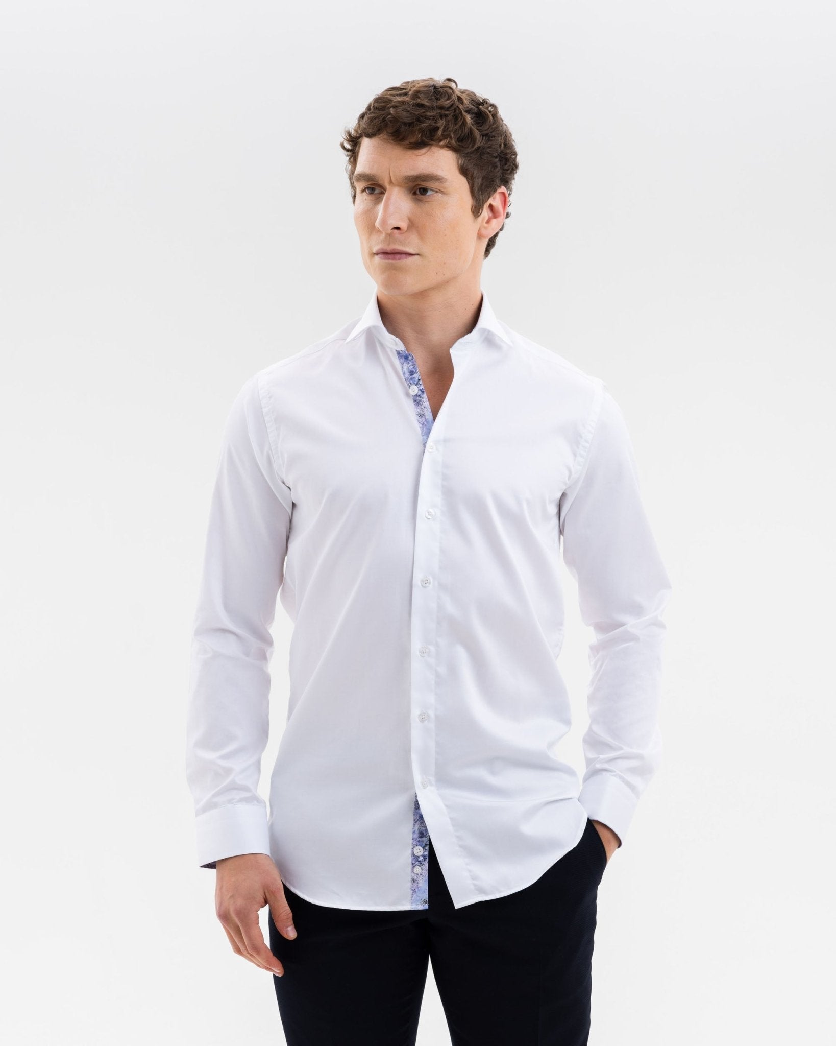 White with Times March Accents Shirt - Blake Mill