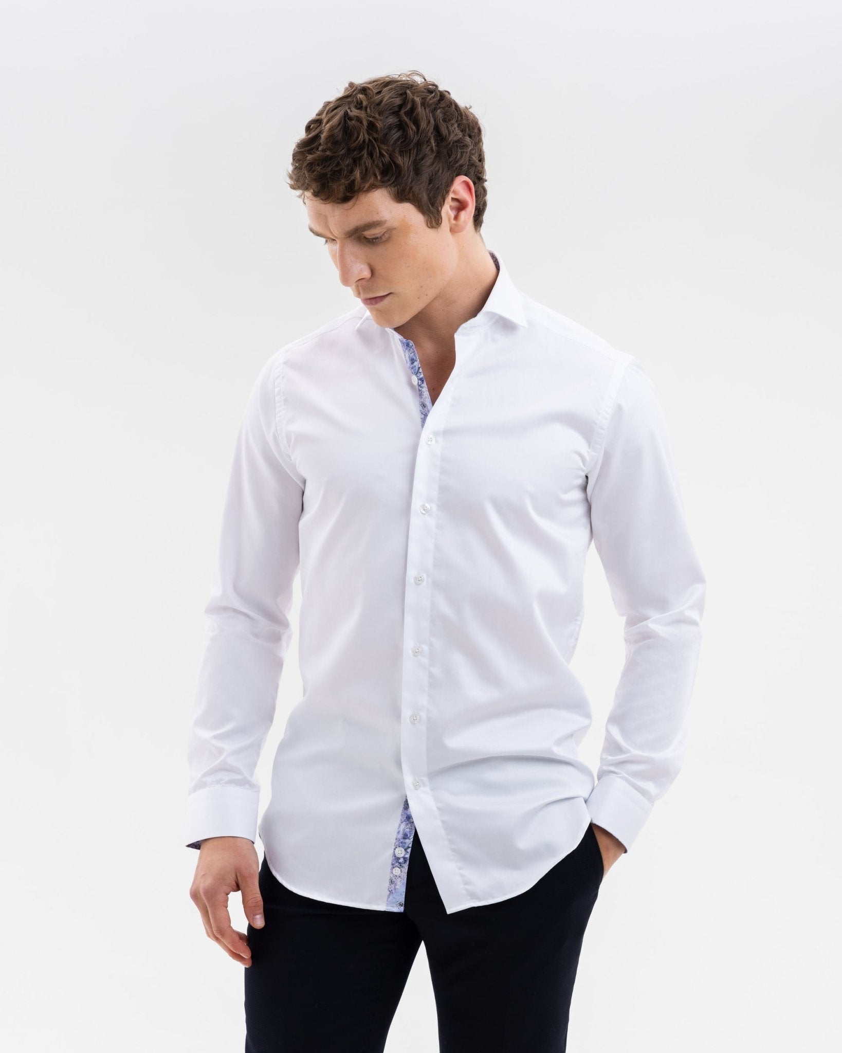 White with Times March Accents Shirt - Blake Mill