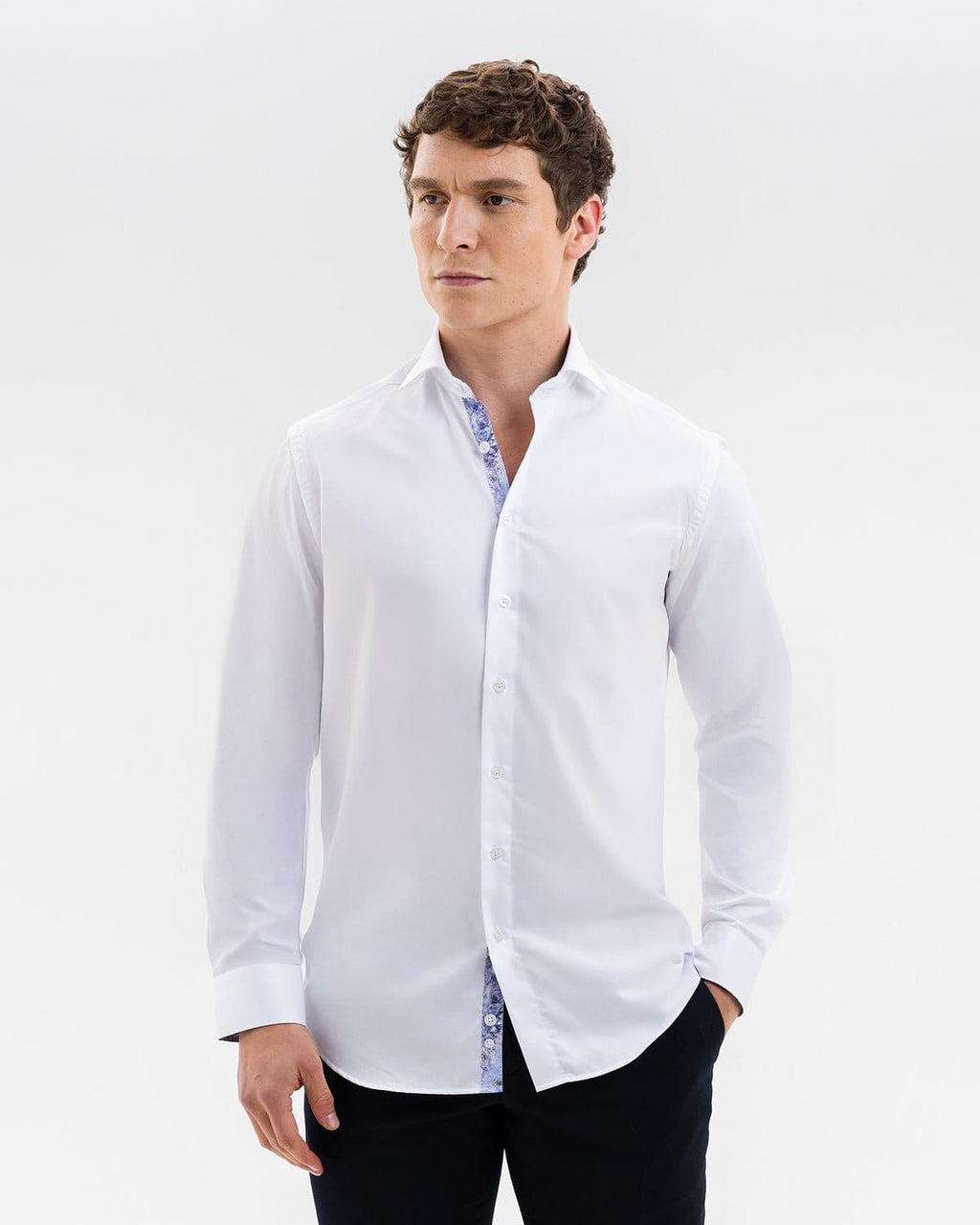 White with Times March Accents Shirt - Blake Mill