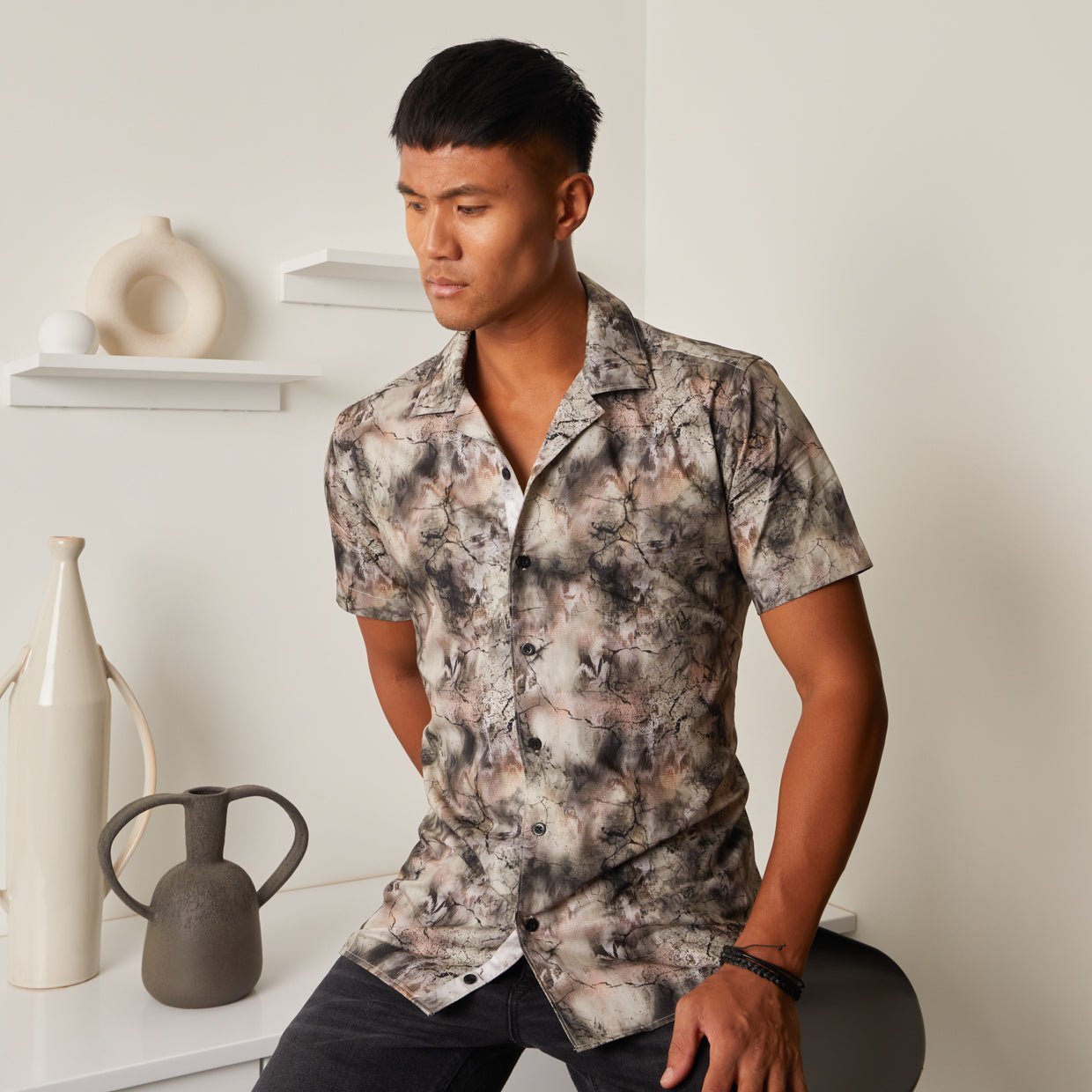 Wild Thing Open Collar Short Sleeve Shirt - Blake Mill