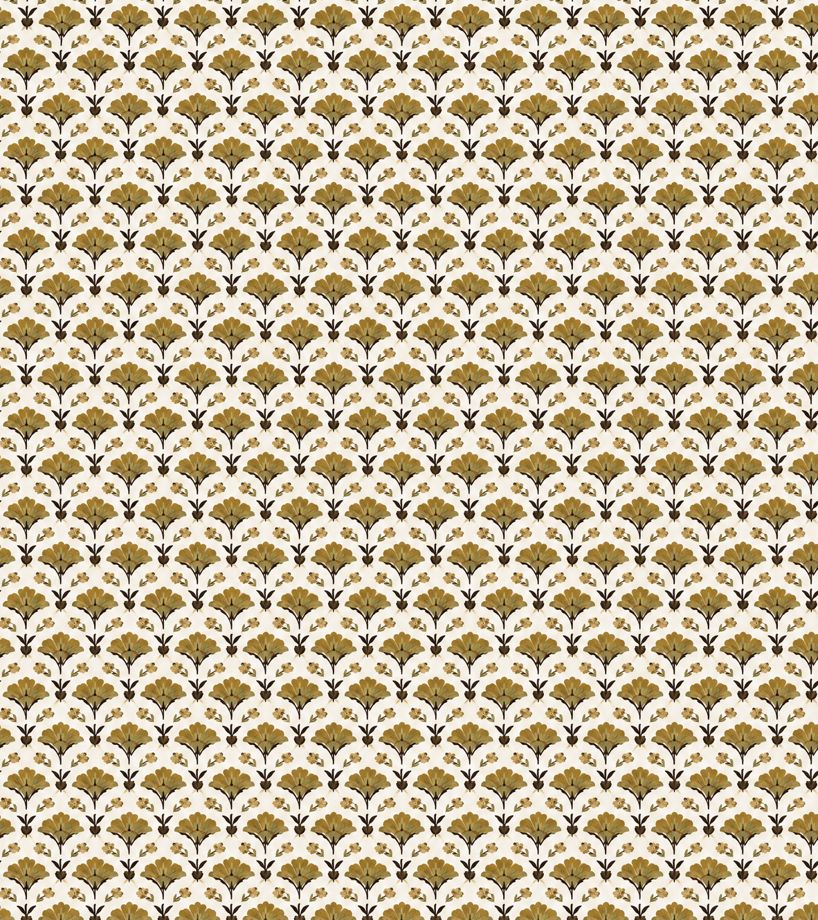 Yellow Flora accent print design