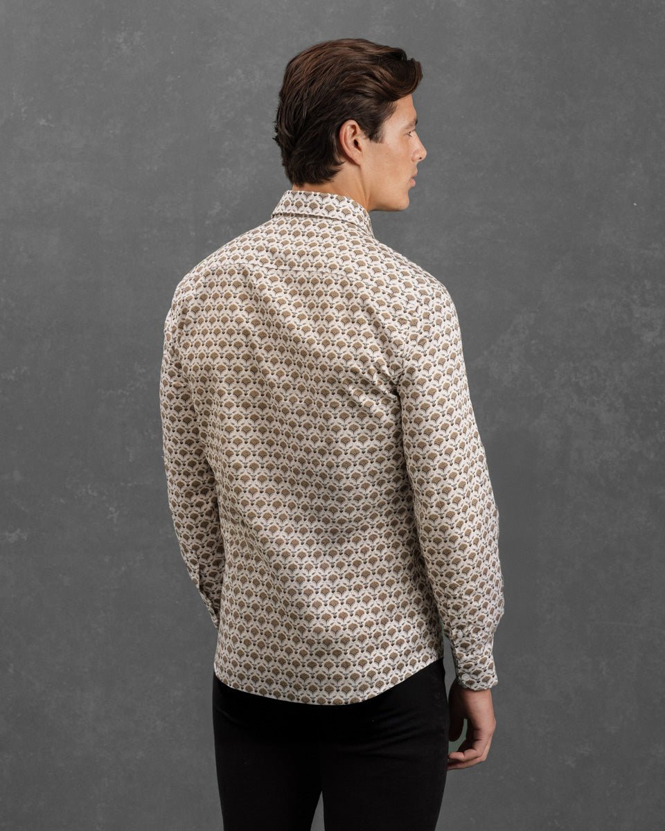 Yellow Geo Flora Shirt - Blake Mill