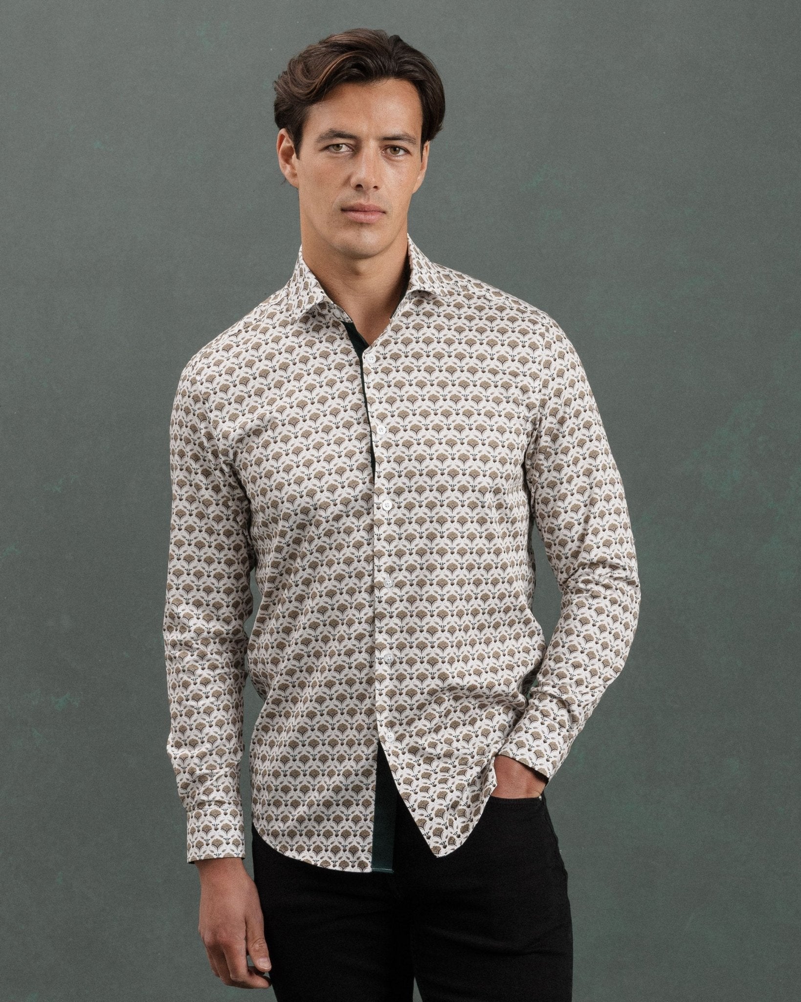 Yellow Geo Flora Shirt - Blake Mill