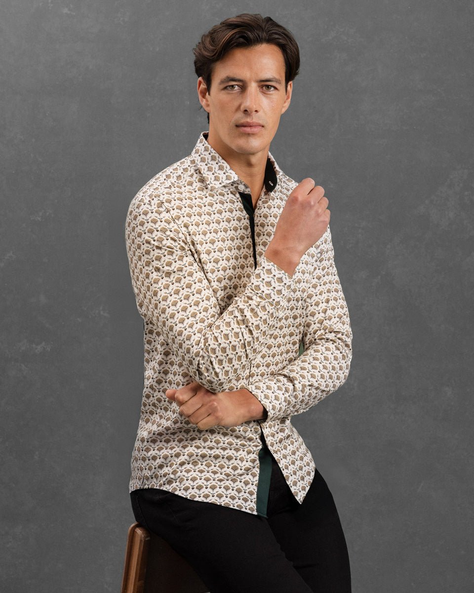 Yellow Geo Flora Shirt - Blake Mill