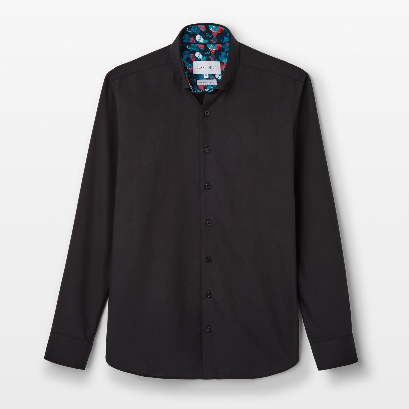 Black Oxford with Skulls Accents Button-Down Shirt - Blake Mill