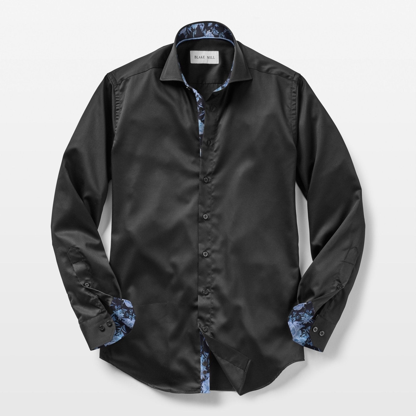 Black with Bed of Roses Accent Shirt - Blake Mill