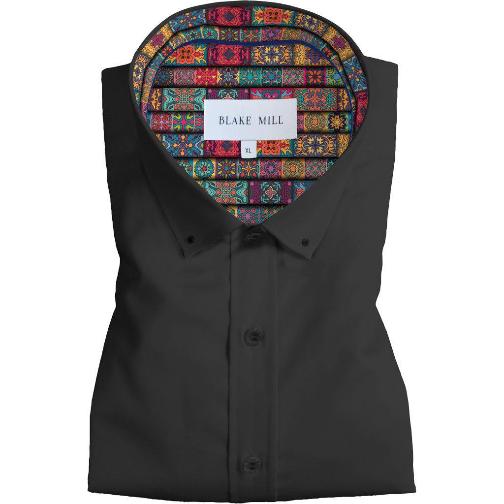 Black with Marrakesh Button-Down Shirt - Blake Mill