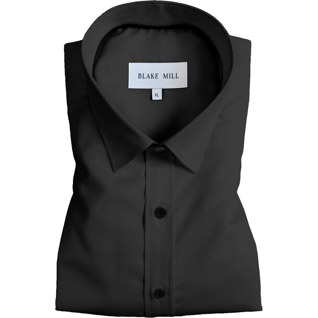 Carbon Black Hidden Button Shirt - Blake Mill