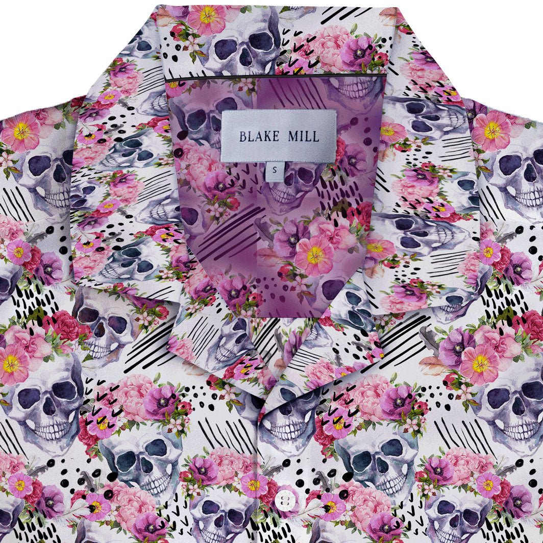 Dia de Muertos Open Collar Short Sleeve Shirt - Blake Mill