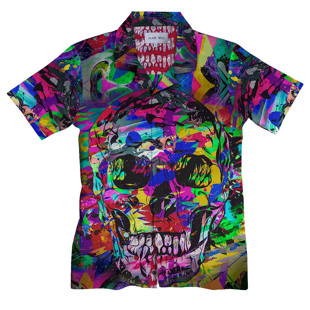 Giant Skull Open Collar Shirt (Limited Edition) - Blake Mill
