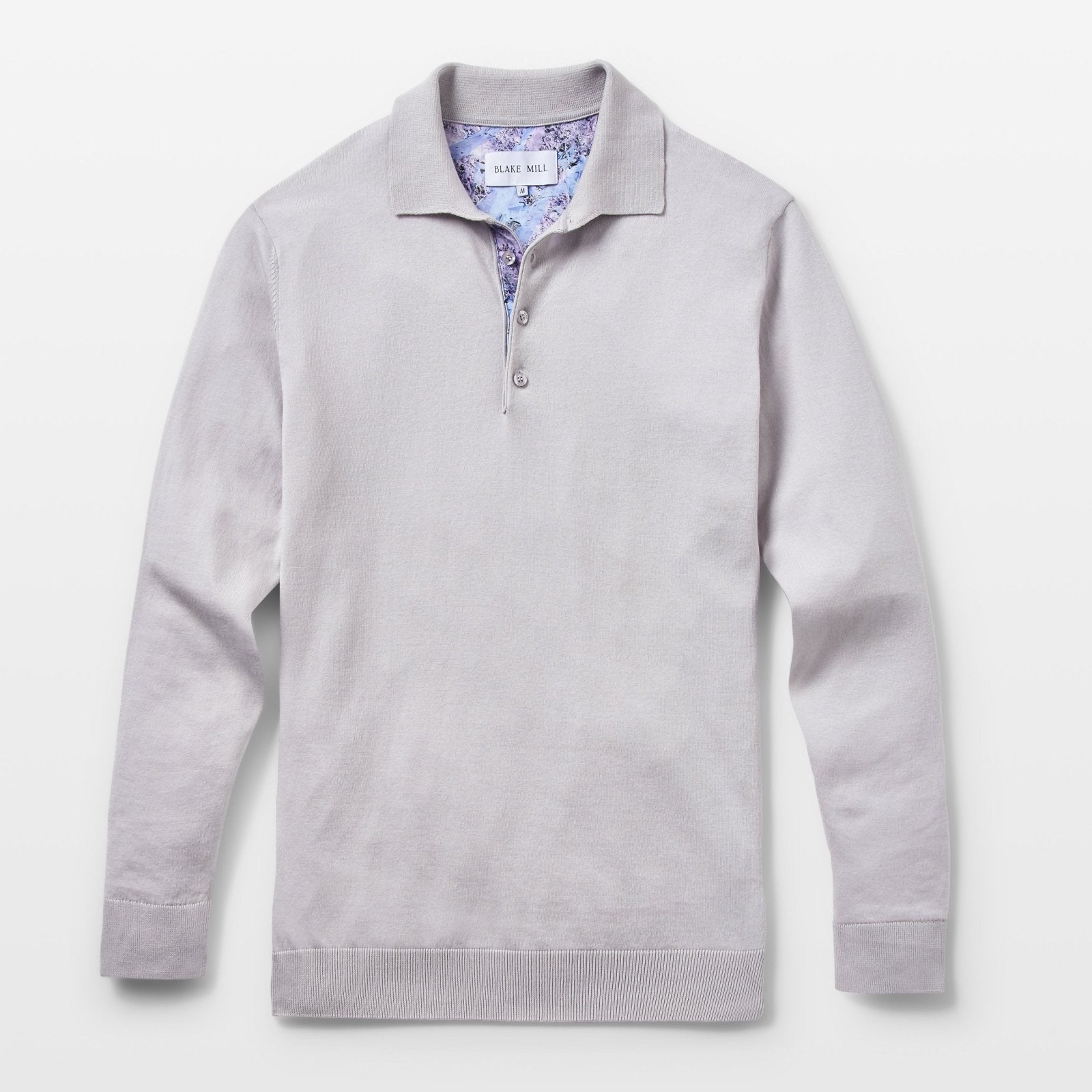Grey Knit Polo with Times March Accents - Blake Mill