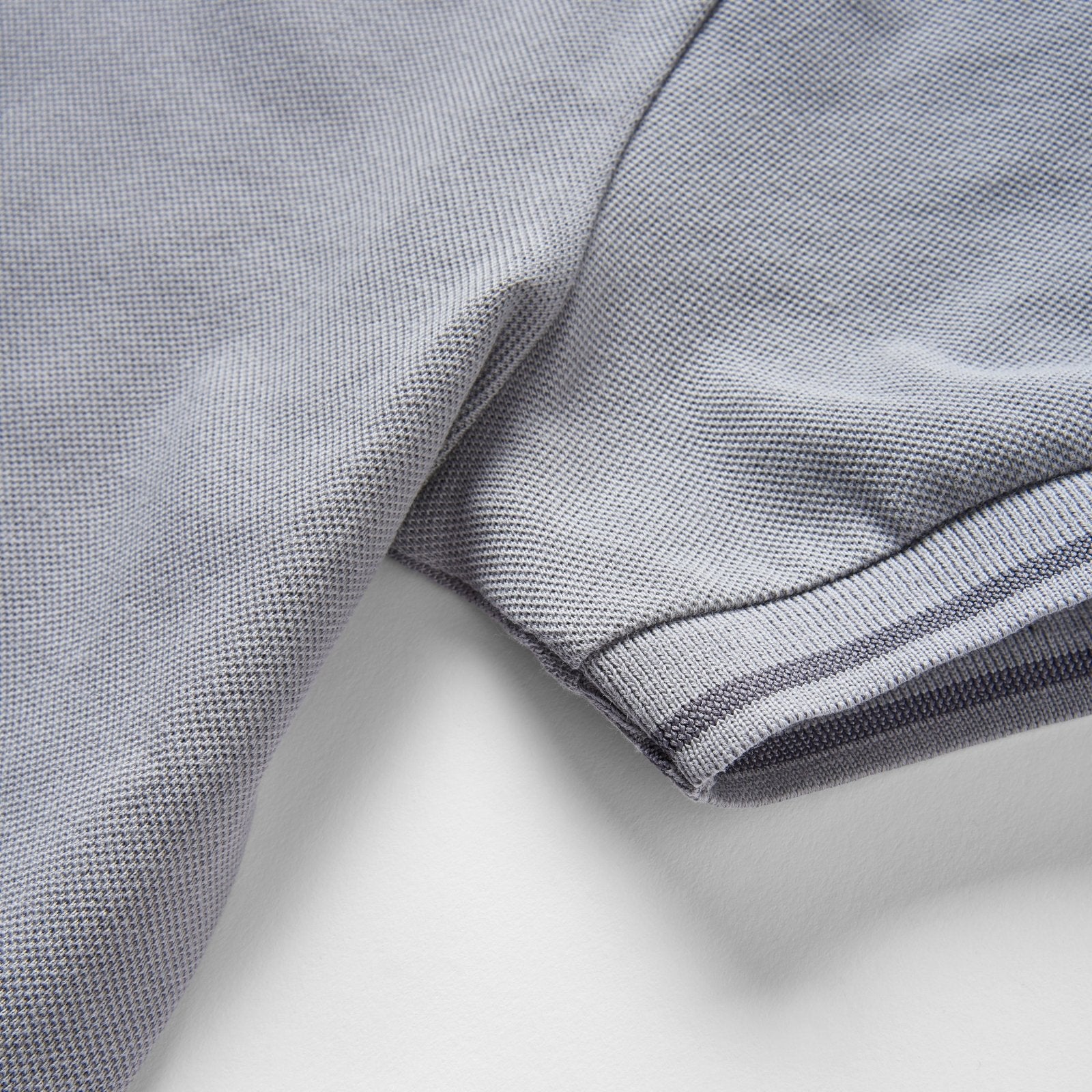Grey Pique Polo with Cracked Ice Accents - Blake Mill