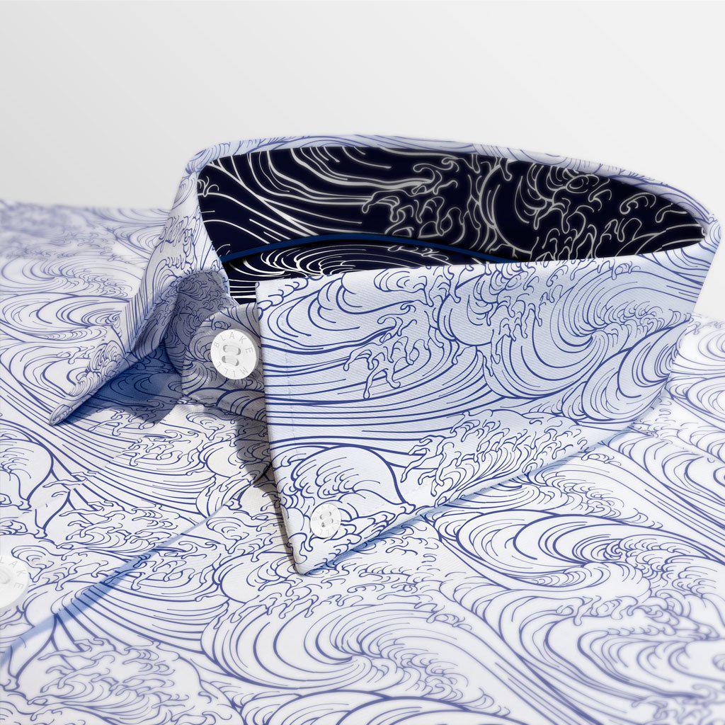 Hokusai Wave Button-Down Shirt - Blake Mill