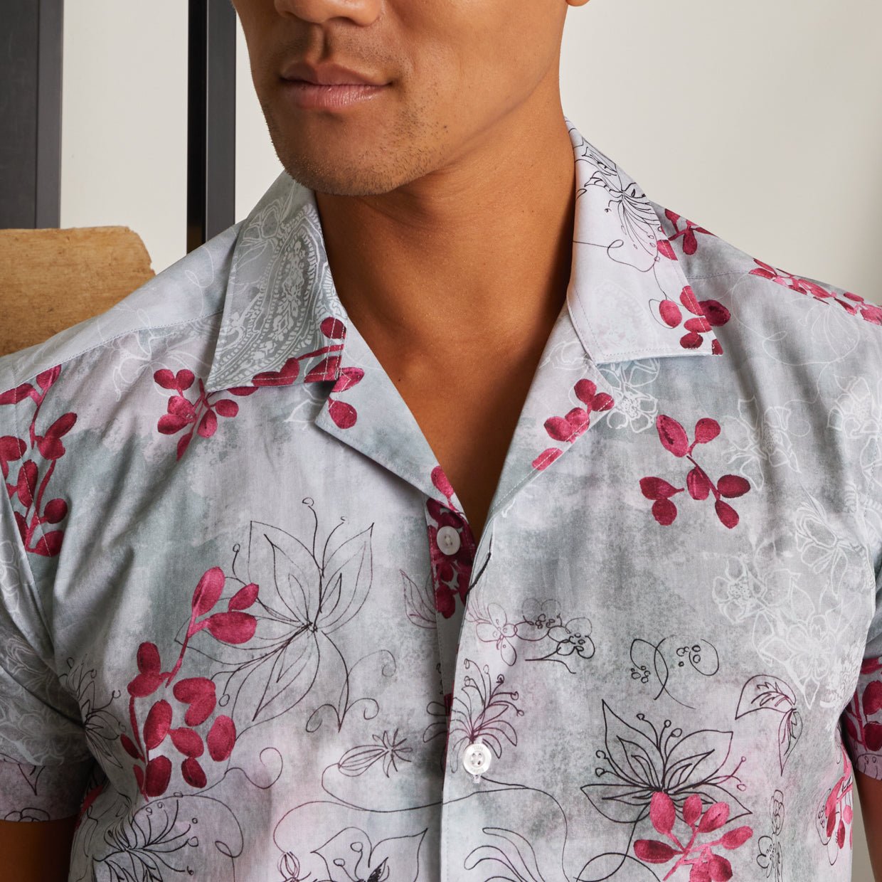 Japanese Flowers Open Collar Shirt (Limited Edition) - Blake Mill