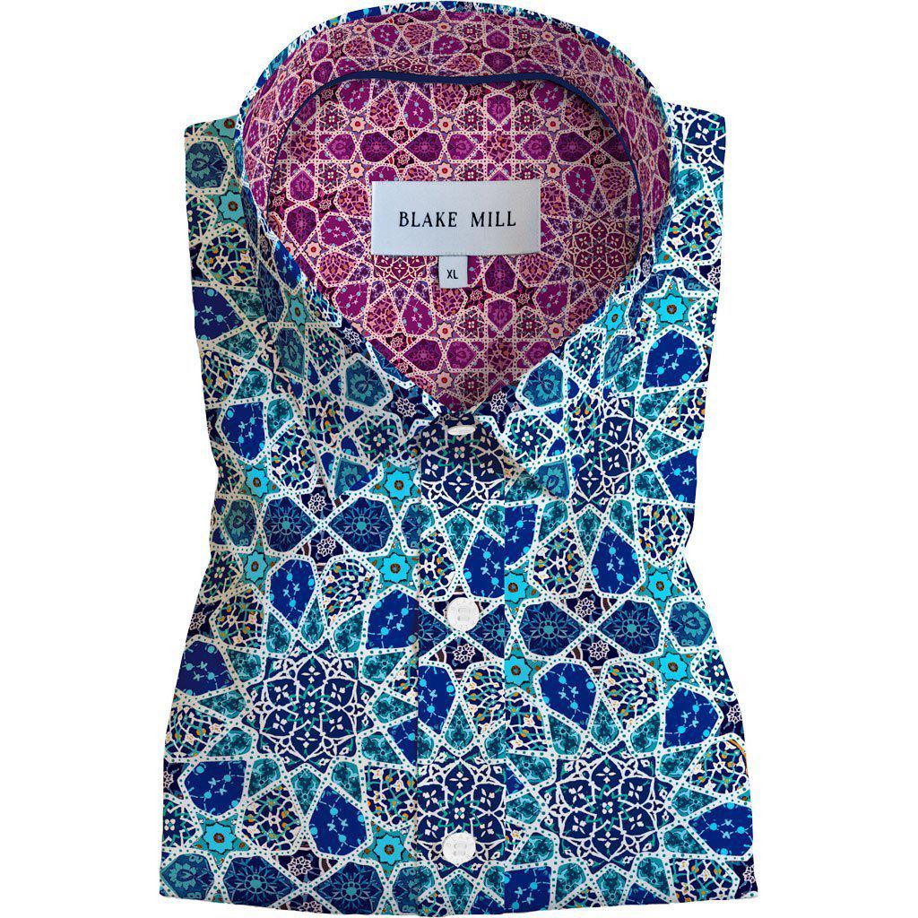 Mosaic Hidden Button Shirt - Blake Mill