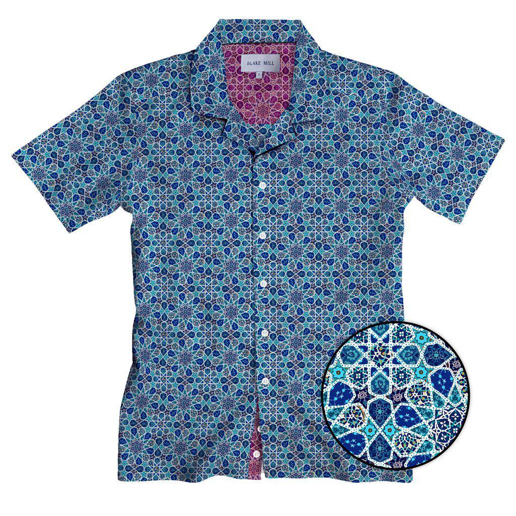 Mosaic Open Collar Shirt - Blake Mill
