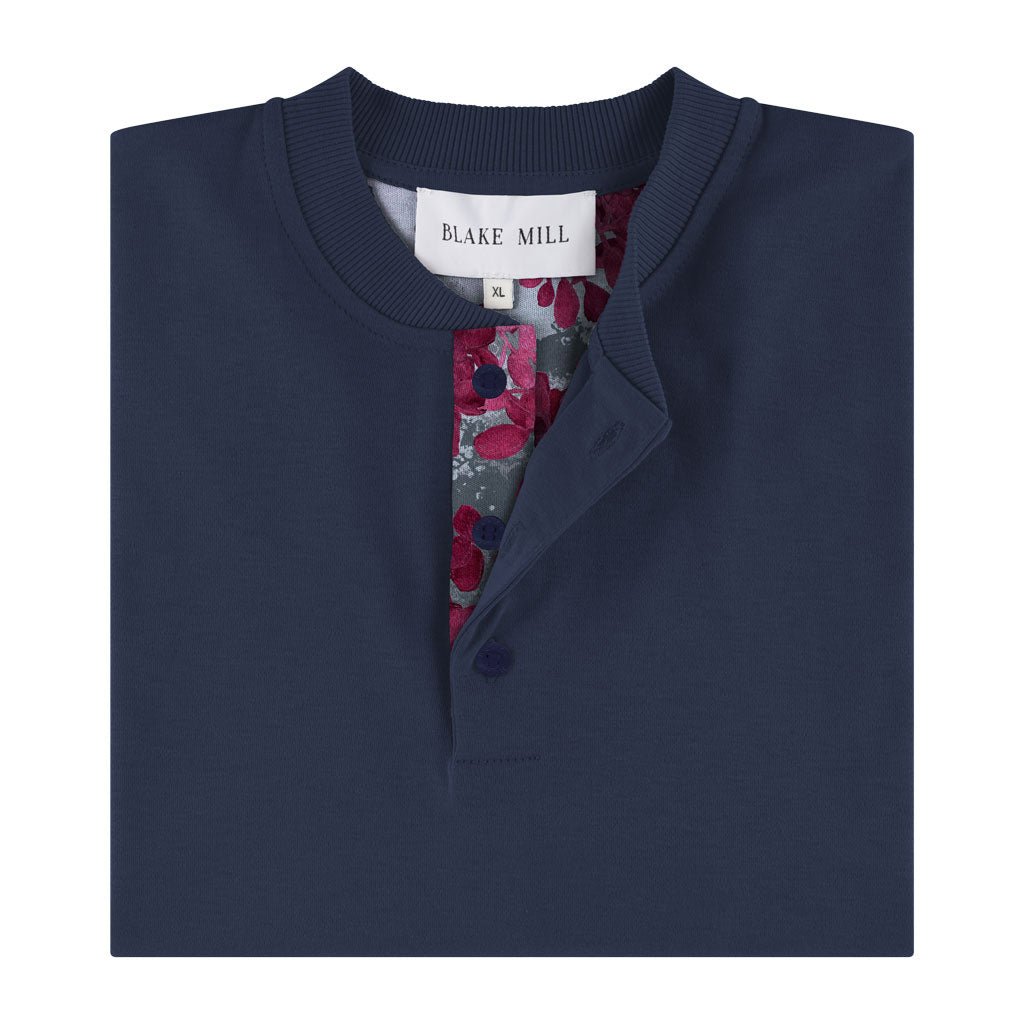 Navy with Cherry Blossom Lux Jersey - Blake Mill