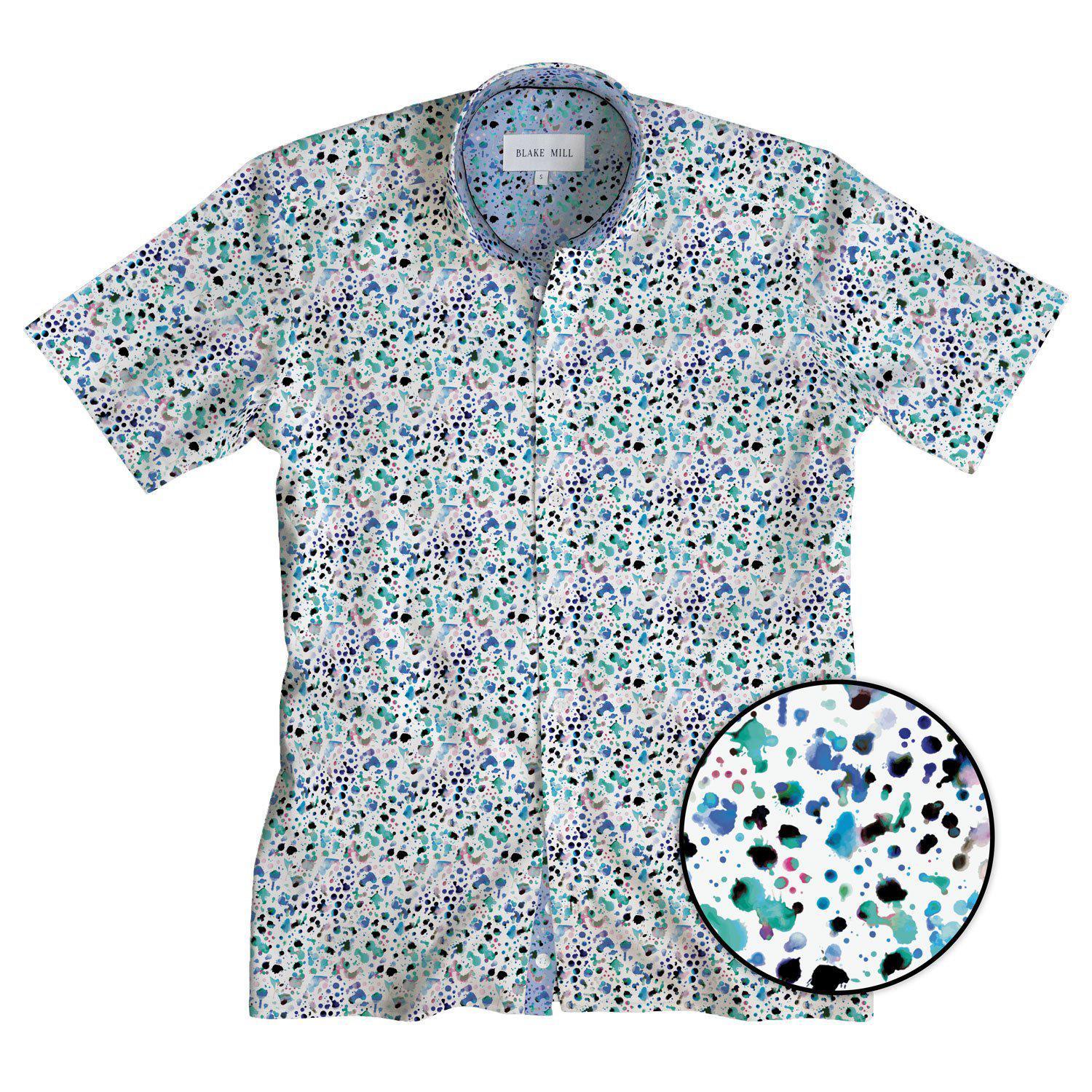 Watercolour Short Sleeve Shirt - Blake Mill