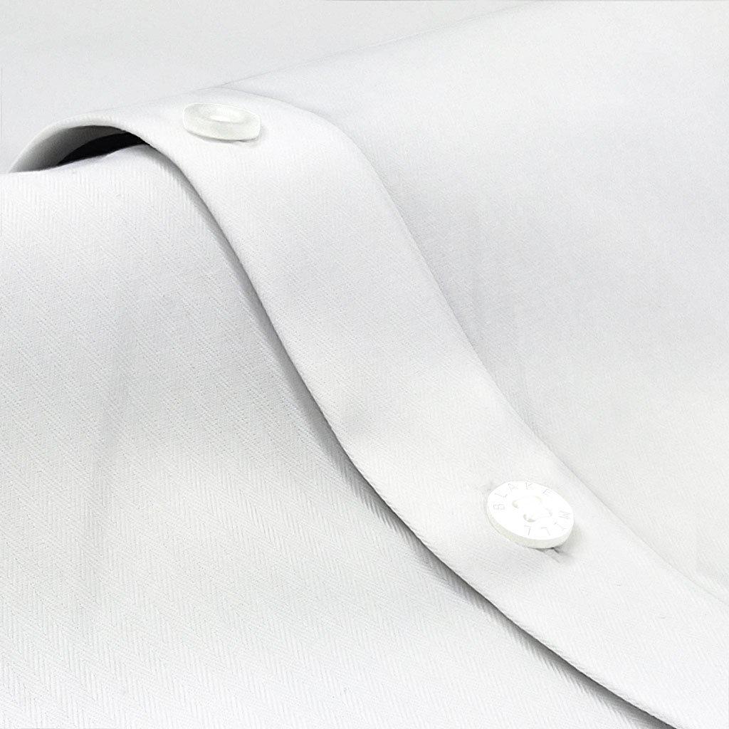 White with Brainwave Hidden Button Shirt - Blake Mill
