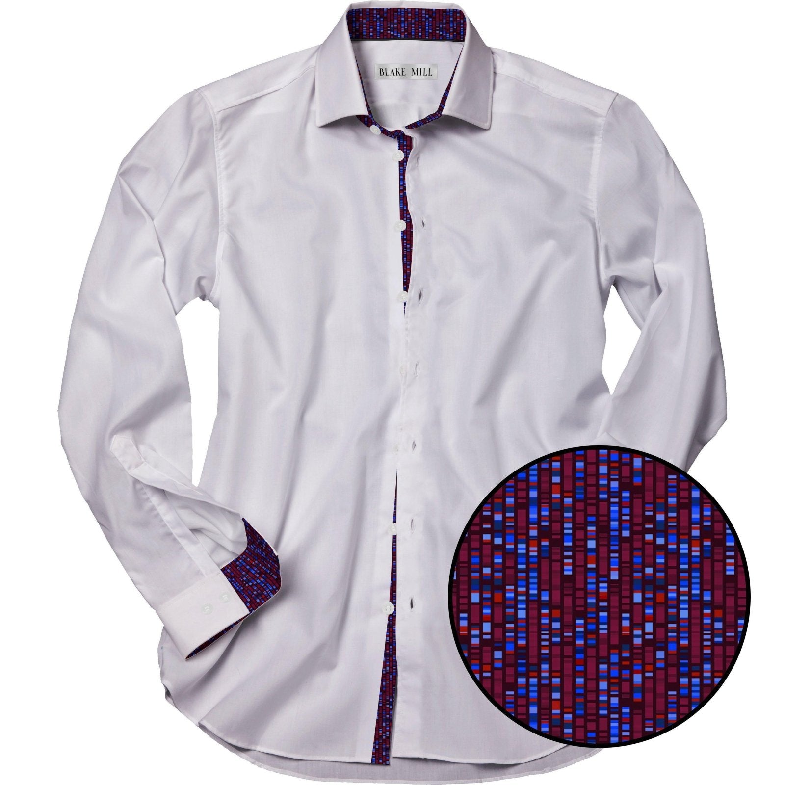 White with Human Genome Accents Shirt - Blake Mill