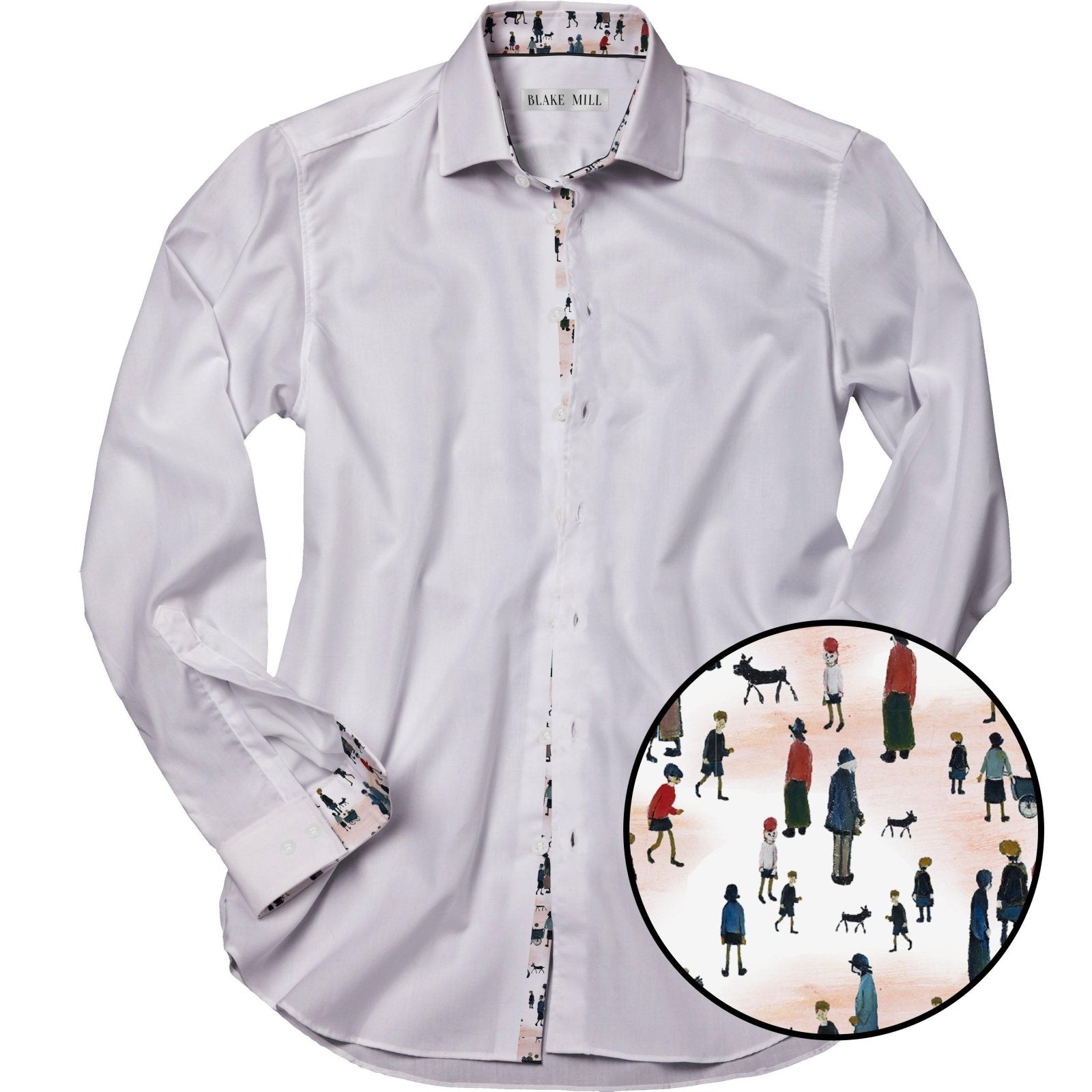 White with Lowry Accents Shirt - Blake Mill