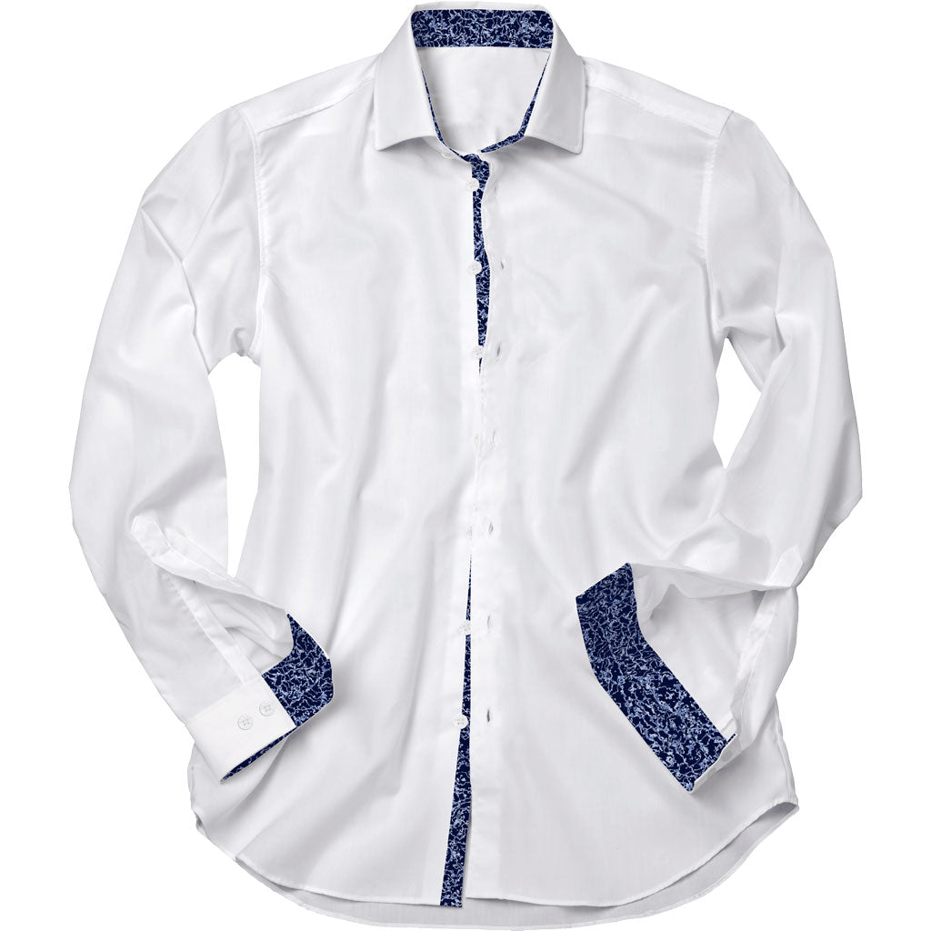 White With Nile Delta Accents Shirt - Blake Mill