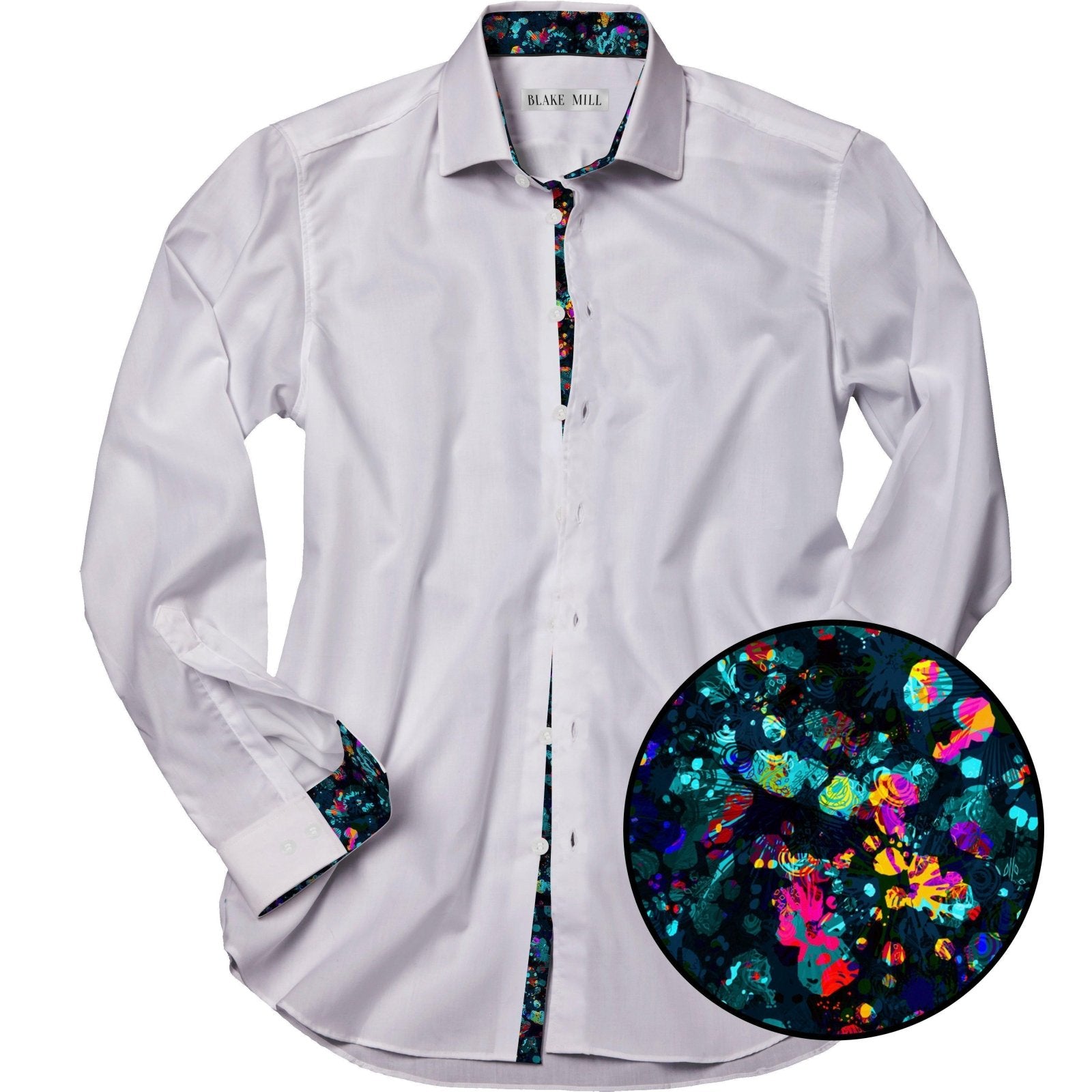 White with Octopus's Garden Accents Shirt - Blake Mill