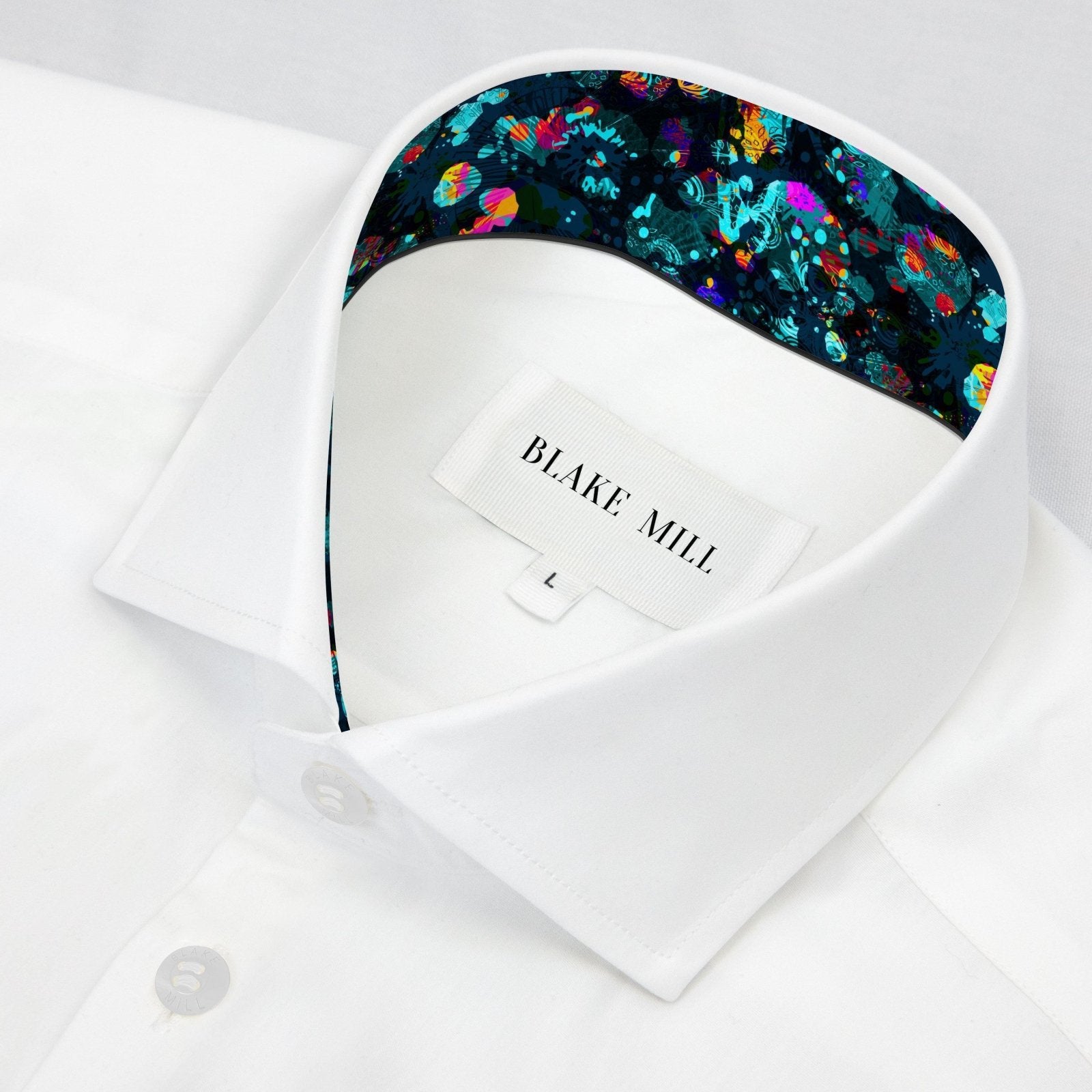 White with Octopus's Garden Accents Shirt - Blake Mill