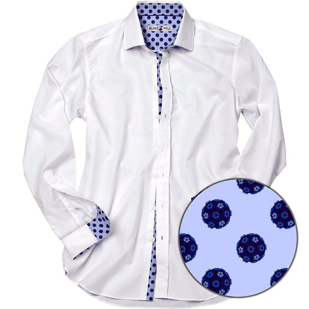 White With Out Of Africa Accents Shirt - Blake Mill