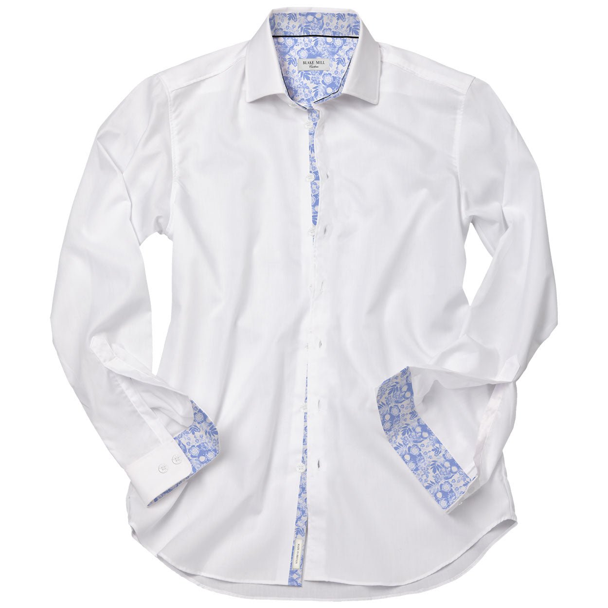 White with Pale Skulls Accents Shirt - Blake Mill