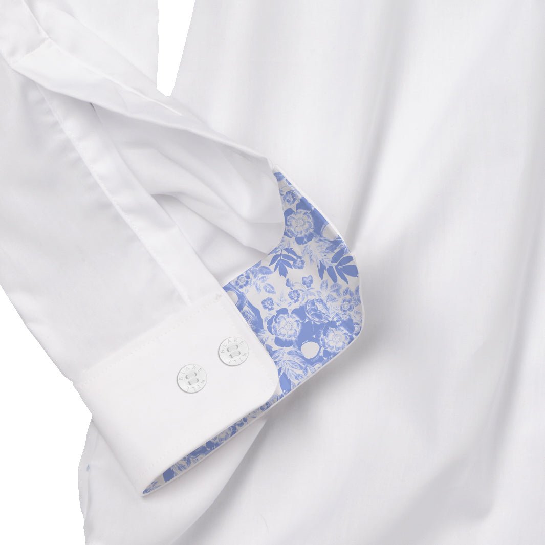 White with Pale Skulls Accents Shirt - Blake Mill