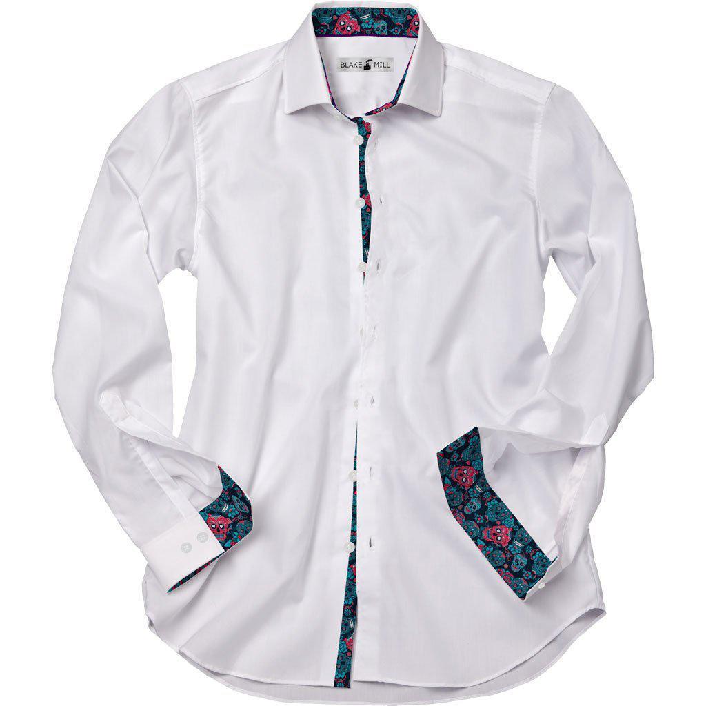 White with Skulls (The Sequel) Accents Shirt - Blake Mill