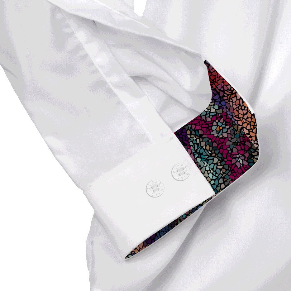 White With Snakeskin Accents Shirt - Blake Mill