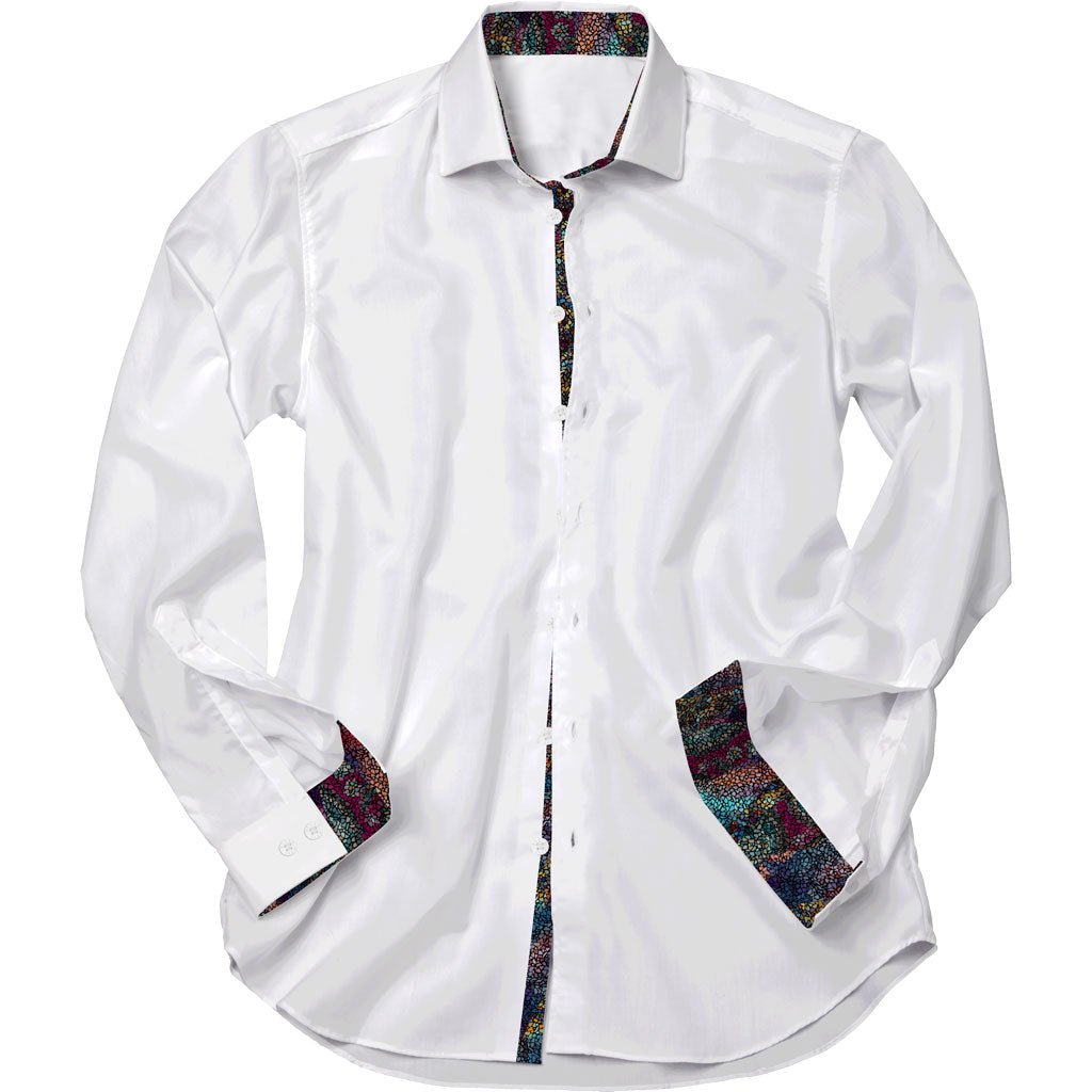 White With Snakeskin Accents Shirt - Blake Mill
