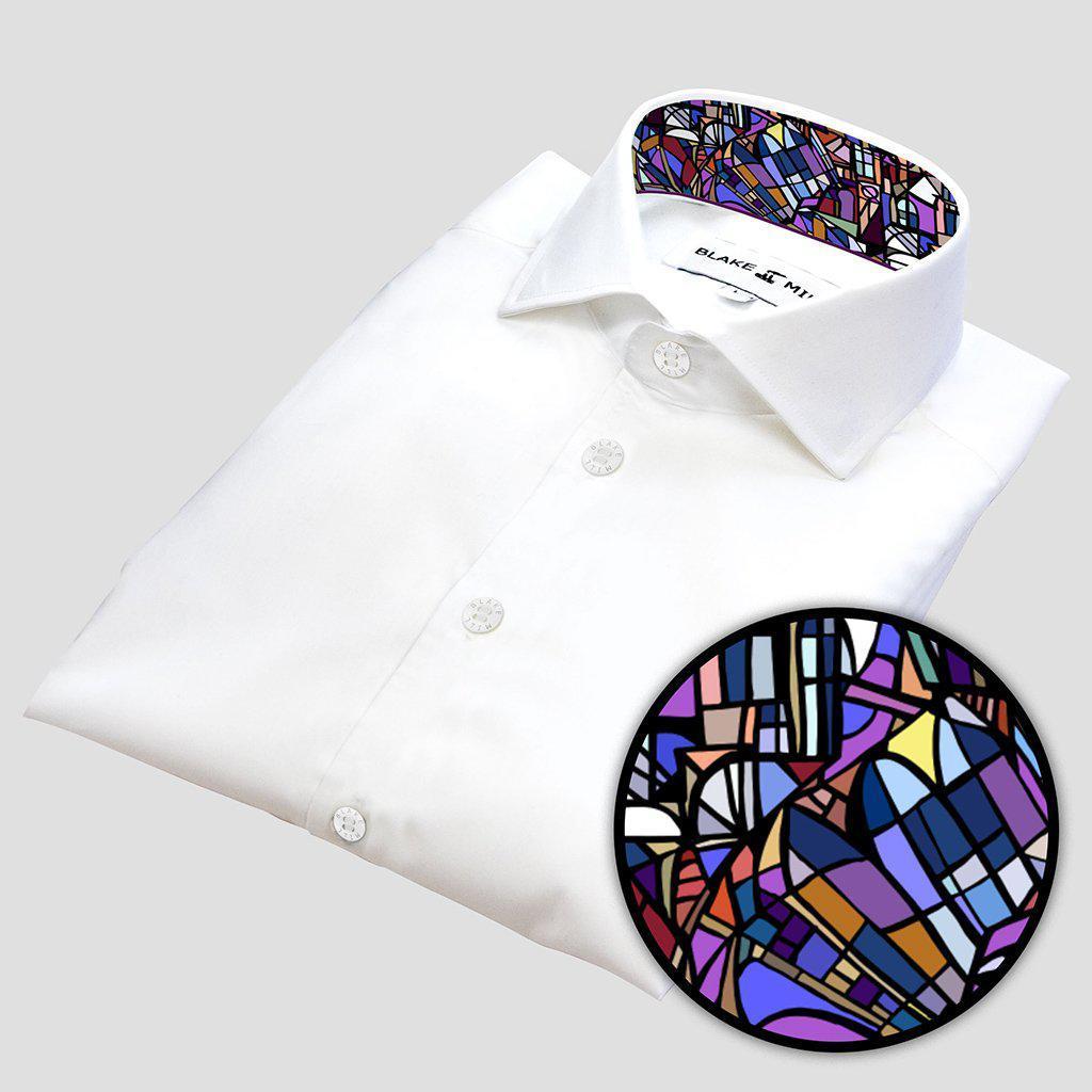 White with Stained Glass Accents Shirt - Blake Mill