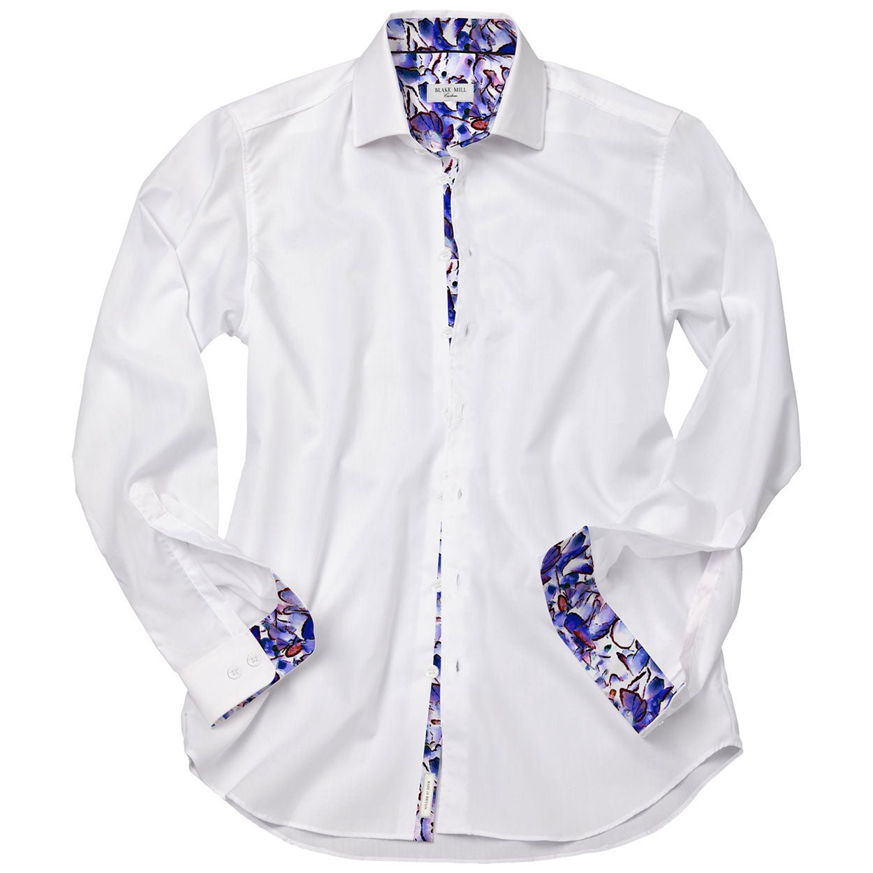White with Summer In Provence Accents Shirt - Blake Mill