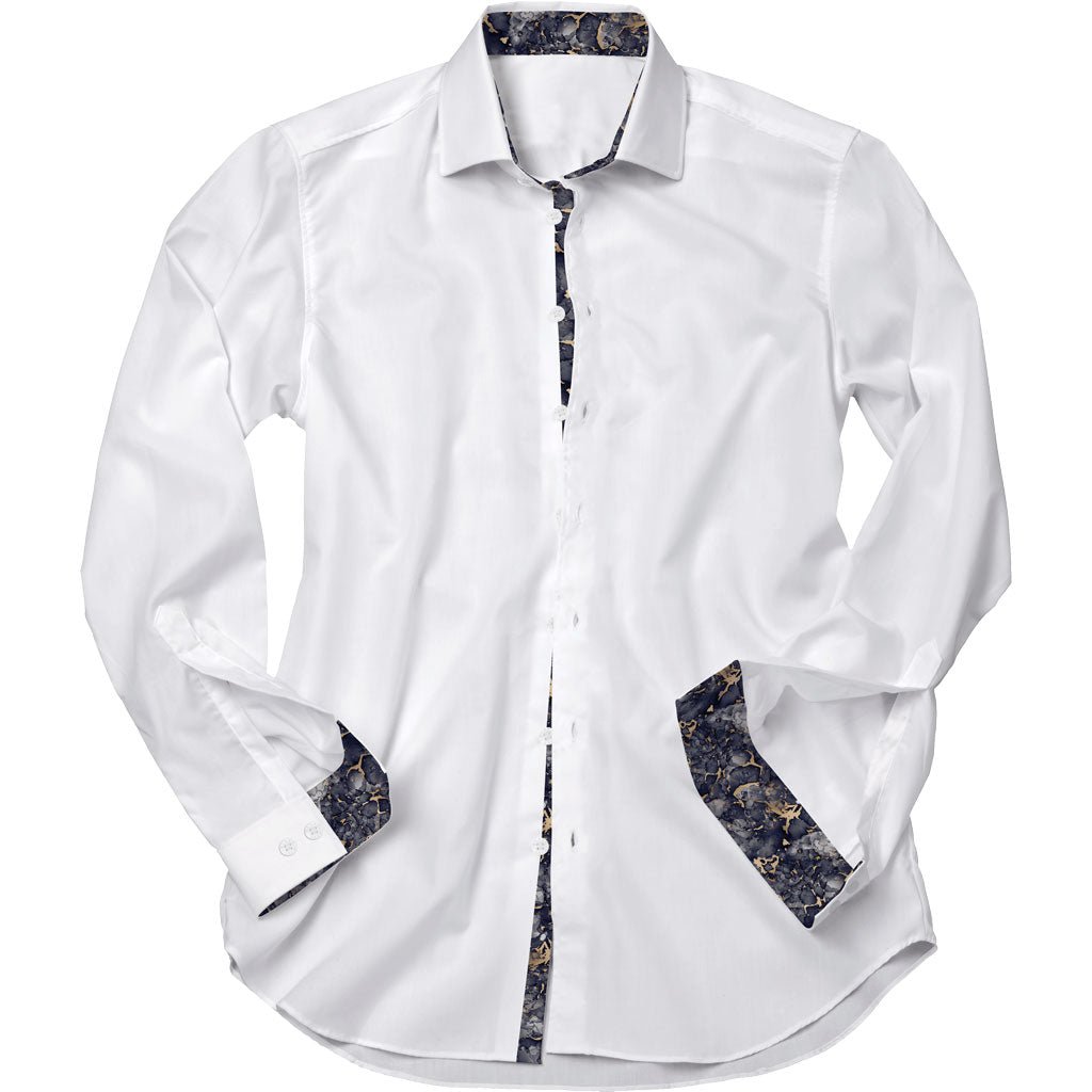 White With Volcano Accents Shirt - Blake Mill